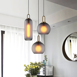 Postmodern ins Pendant Lights Luxury Restaurant Lamps Nordic Bar Bedroom Bedside Glass Ball Single Hanging Lamp-FrenzyAfricanFashion.com