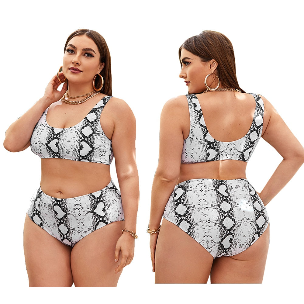 Women Push Up Bikinis Set Swimwear Plus Size High Waist Swimsuit Beachwear-FrenzyAfricanFashion.com