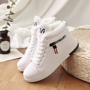 Winter Boots Women Ankle Plush Shoes Sneakers-FrenzyAfricanFashion.com