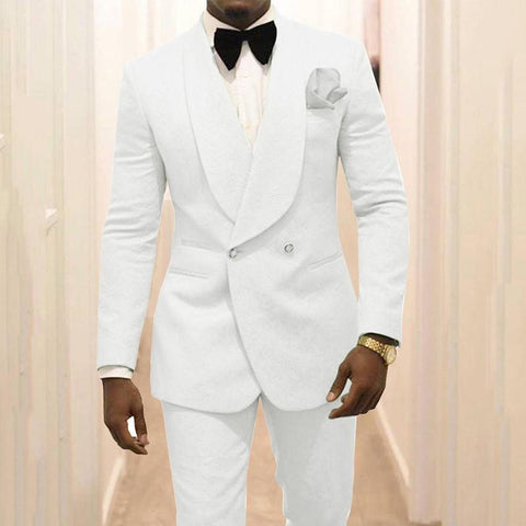 Image of Male Suits Jacket And Pants Chic Groomsmen Tuxedo Jacquard Royal Man Wedding Suit Tailored Expressions Gorgeous Evening Dress-FrenzyAfricanFashion.com