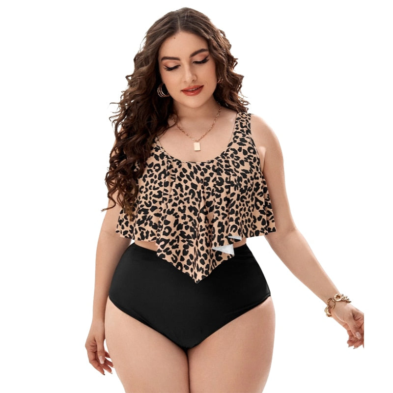 Women Push Up Bikinis Set Swimwear Plus Size High Waist Swimsuit Beachwear-FrenzyAfricanFashion.com