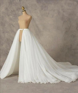 Tulle Detachable Skirt Wedding Removable Train for Dresses Bridal Overskirt-FrenzyAfricanFashion.com