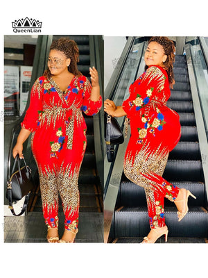 Fashion Dashiki Chiffon Top and Stretch Pants Set 2-Piece-FrenzyAfricanFashion.com