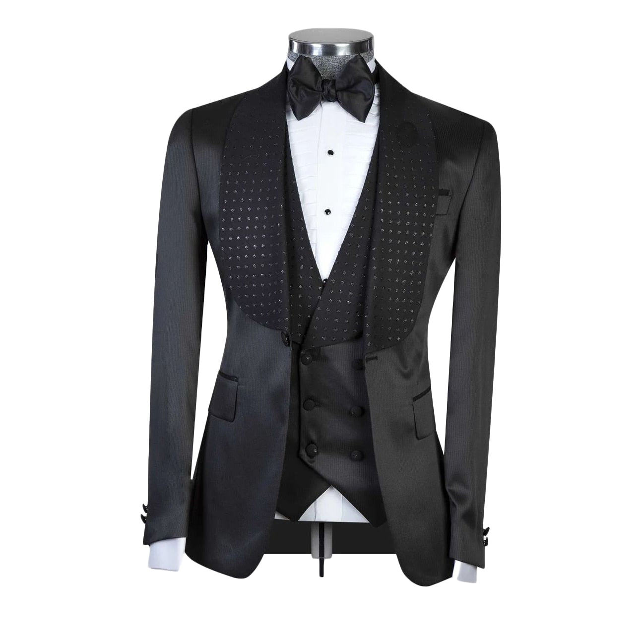 Elegant Black Men Suits With Men Occasion wear-FrenzyAfricanFashion.com