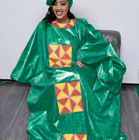 Image of Free Style African Dress For Woman Embroidery Design Ladys Clothes Plus Size Dresses For Women-FrenzyAfricanFashion.com