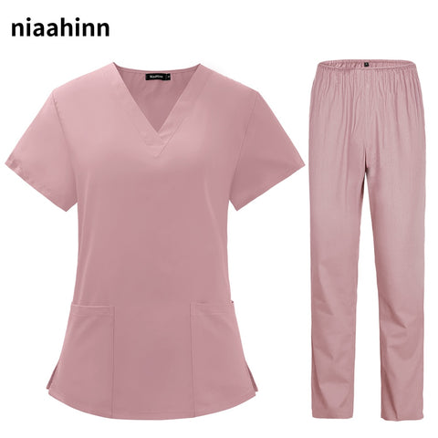  niaahinn Scrubs Sets for Women Nurse Scrub Uniform Top