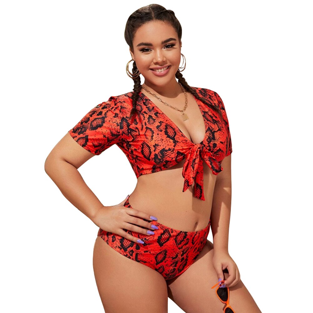 Women Push Up Bikinis Set Swimwear Plus Size High Waist Swimsuit Beachwear-FrenzyAfricanFashion.com