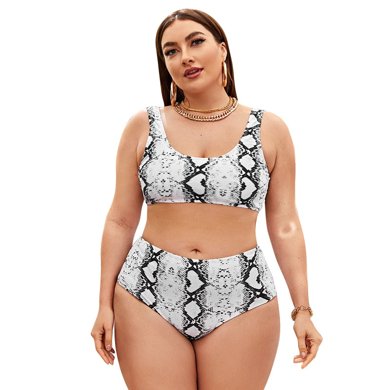 Women Push Up Bikinis Set Swimwear Plus Size High Waist Swimsuit Beachwear-FrenzyAfricanFashion.com