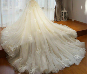 Women Bridal Gowns Detachable train Custom made removable Skirt custom size wedding skirt-FrenzyAfricanFashion.com