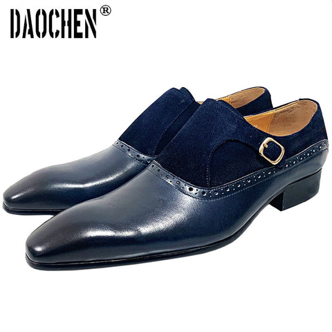 Image of Luxury Brand Mens Shoes Handmade Loafers Summer Dress Shoe Men Casual Shoes Wedding Banquet Office Genuine Leather Shoes For Men-FrenzyAfricanFashion.com