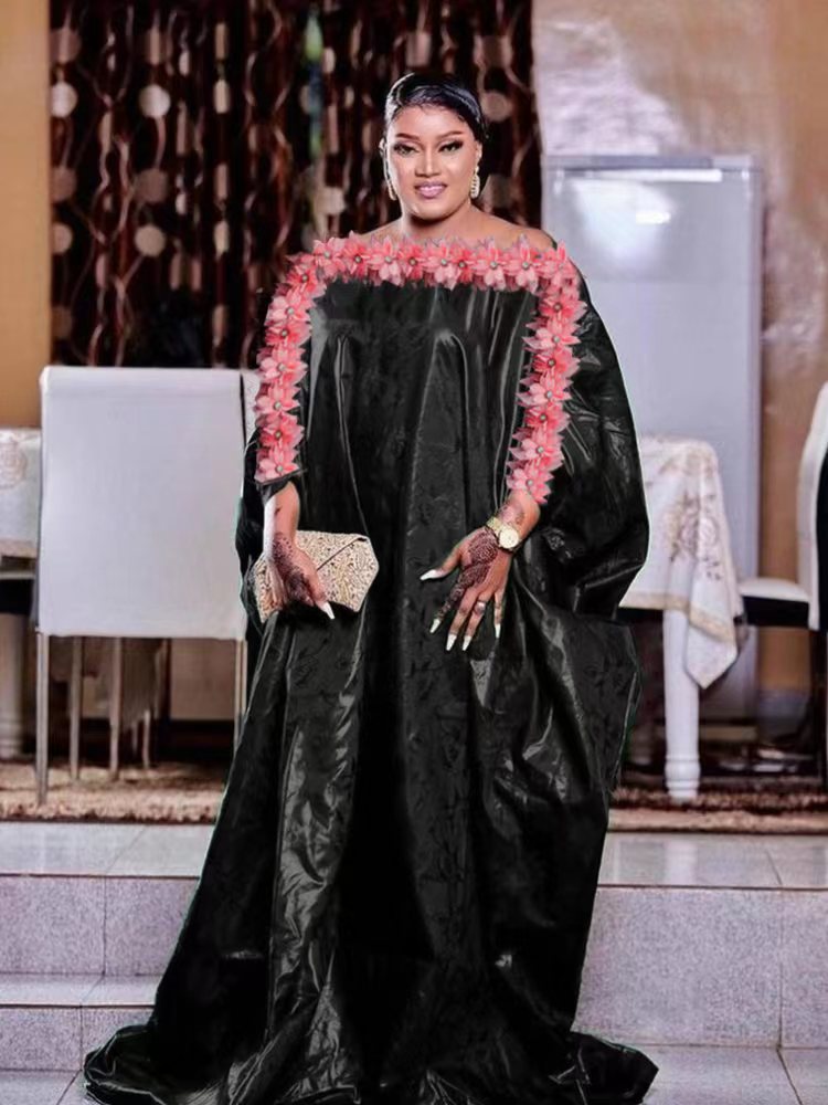 Bazin Riche Long Dresses African Turkey Dashiki Ceremony Party