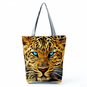 Leopard Printed Shoulder Tote Beach Bag-FrenzyAfricanFashion.com