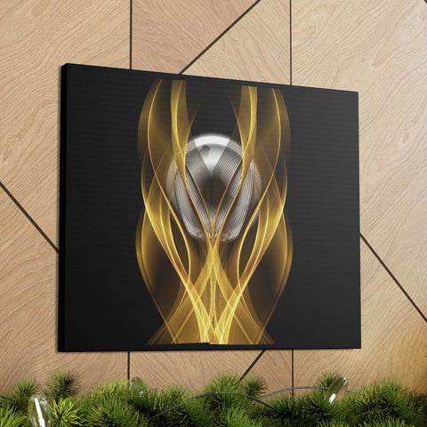 Image of Home Decor Custom Wall ART | Canvas Frame Gold and Black Print | Painting Poster | Abstract Design | Modern Home Office Wall Frame | Firelin-FrenzyAfricanFashion.com