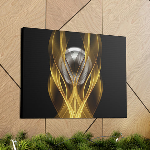 Image of Home Decor Custom Wall ART | Canvas Frame Gold and Black Print | Painting Poster | Abstract Design | Modern Home Office Wall Frame | Firelin-FrenzyAfricanFashion.com