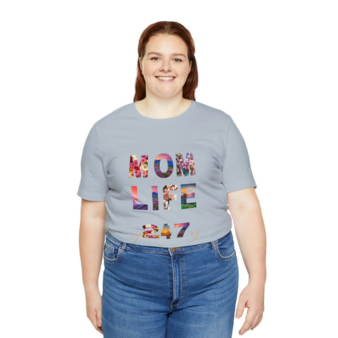 Image of Mom Short Sleeve Tees Shirts | Mom Life 247 | Women Top-FrenzyAfricanFashion.com