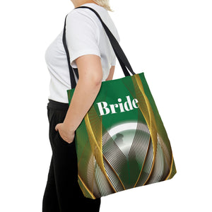 Custom Bride Tote | Green Women Shoulder Bag | Practical Wedding Gift for Her | Bridal Shower Gift | Women Engagement | Bride to be-FrenzyAfricanFashion.com