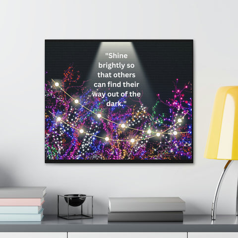 Image of Shine brightly so that others can find their way out of the dark | Canvas Print Wall Arts Beautiful Lights Landscape Room Office Decor-FrenzyAfricanFashion.com