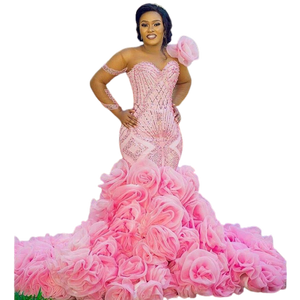 Beautiful Pink Long Mermaid Party Dresses-FrenzyAfricanFashion.com