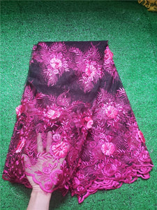 High Quality Latest French Net lace with Stones Fabric Wedding Dresses-FrenzyAfricanFashion.com