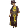 Long Embroidered African Dresses with Scarf Headtie Set-FrenzyAfricanFashion.com