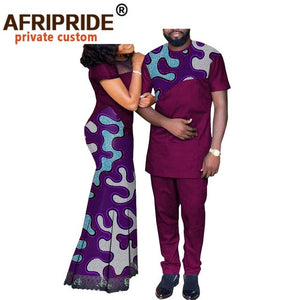 African Couples Clothing Matching Set Green-FrenzyAfricanFashion.com