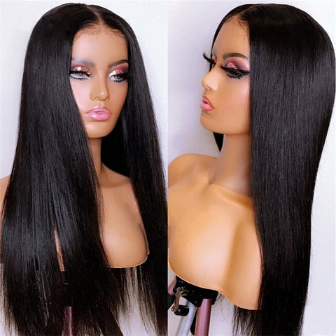 Image of Lace Front T part Wig Long Straight Hair-FrenzyAfricanFashion.com