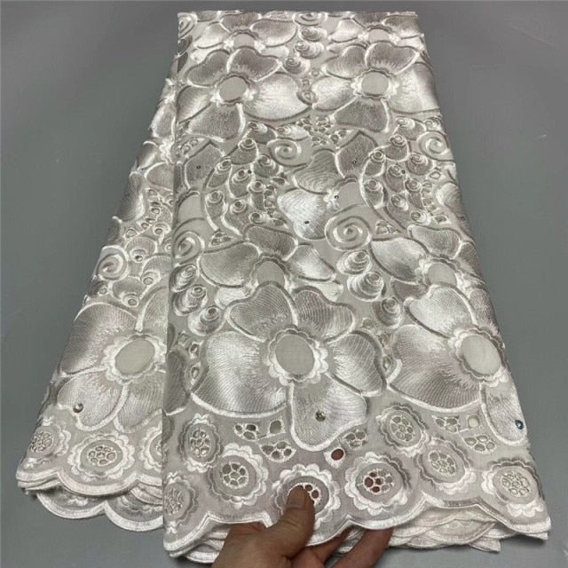 lace fabric swiss voile lace cotton-FrenzyAfricanFashion.com