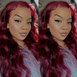 Ginger Orange Lace Front Wig Loose Wave T Lace Wig For Black White Women-FrenzyAfricanFashion.com