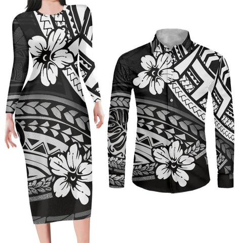 Image of Matching Apparel Bodycon Dress and Shirt Engagement Outfits-FrenzyAfricanFashion.com