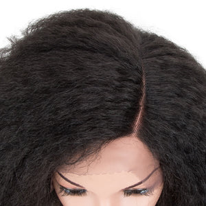 Lace Front Wig African American Hair 14 inch Kinky Curly Hair-FrenzyAfricanFashion.com