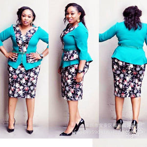 Deede Floral Skirt and Top Set-FrenzyAfricanFashion.com