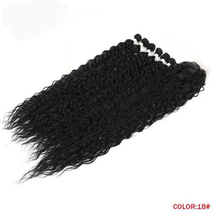Glamorous Afro Kinky Curly Long Hair With Closure Heat Resistant-FrenzyAfricanFashion.com