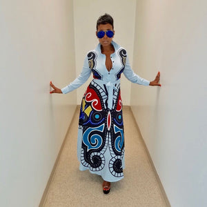 Fashion Elegance African Design Long Maxi Party Dress-FrenzyAfricanFashion.com