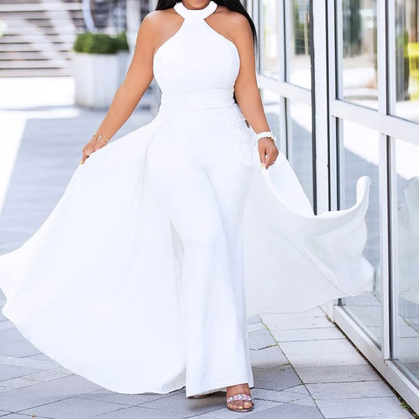 Women Jumpsuit Off Shoulder White Party Dress | Frenzy African Fashions ...