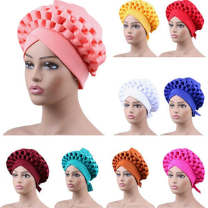 Braided turbans Headband Headties Multi With No Studs-FrenzyAfricanFashion.com