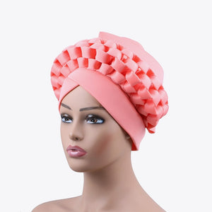 Braided turbans Headband Headties Multi With No Studs-FrenzyAfricanFashion.com