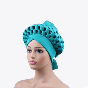 Braided turbans Headband Headties Multi With No Studs-FrenzyAfricanFashion.com