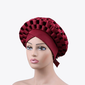 Braided turbans Headband Headties Multi With No Studs-FrenzyAfricanFashion.com